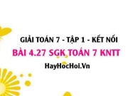 Bài 4.27 SGK Toán 7 tập 1 Kết nối tri thức
